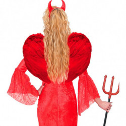 Tradineur - Alas de ángel con plumas y tirantes elásticos, complemento para disfraz de Halloween, carnaval, cosplay, fiestas, na