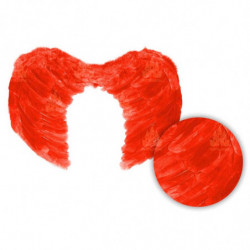 Tradineur - Alas de ángel con plumas y tirantes elásticos, complemento para disfraz de Halloween, carnaval, cosplay, fiestas, na