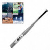 Tradineur - Bate de béisbol de aluminio, agarre antideslizante, entrenamientos, prácticas, deporte, aire libre, adolescentes, ad