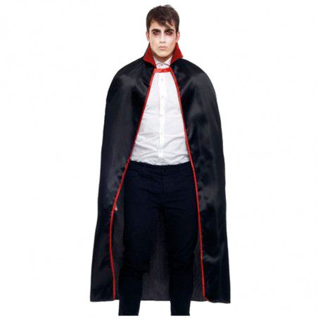 Tradineur - Capa de vampiro para adultos de 140 cm - Fabricado en poliéster - Ideal para disfrutar de Halloween y carnaval - Col