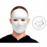 Tradineur - Pack de 4 Máscaras Blancas para Halloween - Fabricado en Plástico - Complemento para Disfraces - Talla Unica