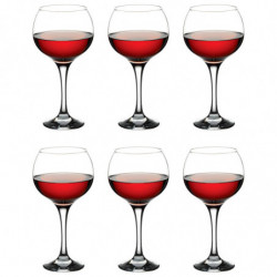 Tradineur - Set de 6 copas de cristal, modelo Ambassador, servir cubatas, cócteles, champán, elegantes, aptas para lavavajillas