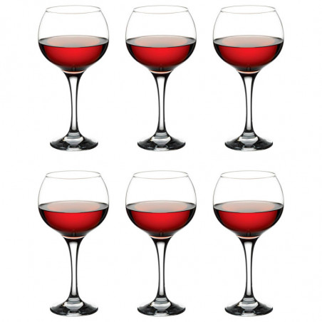Tradineur - Set de 6 copas de cristal, modelo Ambassador, servir cubatas, cócteles, champán, elegantes, aptas para lavavajillas