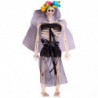 Tradineur - Pack de 2 Esqueletos vestidos de novios - Adorno para Halloween - Fabricado en plástico - Vestidos de Negro con Flor