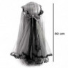 Tradineur - Velo de novia muerta con lazo, poliéster, complemento para disfraz de carnaval, Halloween, cosplay, fiestas temática