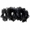 Tradineur - Cinta para pelo con rosas negras y calaveras, poliéster y plástico, complemento para disfraz de carnaval, Halloween,