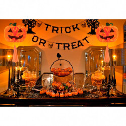 Tradineur - Pack de 2 Calabazas colgantes para Halloween - Fabricado en Papel - Decoración de temporada - Adornos para Halloween