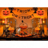 Tradineur - Pack de 2 Calabazas colgantes para Halloween - Fabricado en Papel - Decoración de temporada - Adornos para Halloween