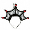 Tradineur - Diadema de reina malvada, poliéster y plástico, complemento para disfraces de carnaval, Halloween, cosplay, fiestas