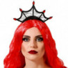 Tradineur - Diadema de reina malvada, poliéster y plástico, complemento para disfraces de carnaval, Halloween, cosplay, fiestas