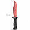 Tradineur - Cuchillo con sangre móvil para Halloween - Fabricado en Plástico - Complemento para disfraces - Longitud de 35 cm