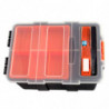 Tradineur - Caja organizadora con bandeja interior de 5 compartimentos, polipropileno, almacenamiento de herramientas, tornillos