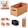 Tradineur - Organizador plegable de bambú con asa, cajón apilable, ordenación, ropa, fácil de limpiar, antipolvo, antihumedad, 3