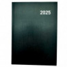 Tradineur - Agenda 2025 Modelo París de tapa dura - Cinta Marcapáginas - Planificación de tareas - 21 x 15 cm - Color Negro