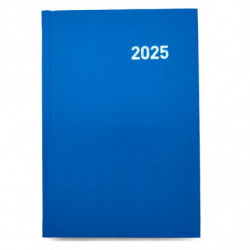 Tradineur - Agenda 2025 Modelo París de tapa dura - Cinta Marcapáginas - Planificación de tareas - 21 x 15 cm - Color Azul