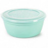 Tradineur - Pack de 2 Fiambreras Redondas Pastel - Fabricado en Plástico - Capacidad de 1,7 Litros - Apta para microondas y lava