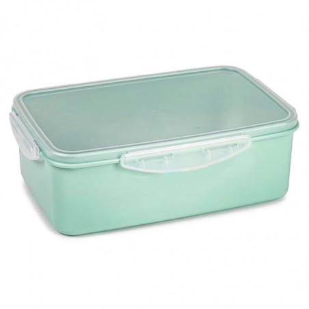Tradineur - Pack de 2 Fiambreras Rectangular Pastel con tapa Transparente - Fabricado en Plástico - Apta para microondas y lavav