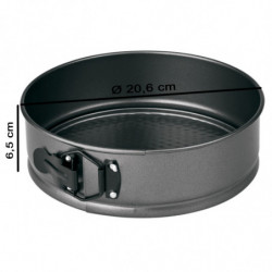 Tradineur - Molde redondo desmontable de acero, antiadherente, recipiente para horno, tartas, postres, repostería - Ø 20 cm