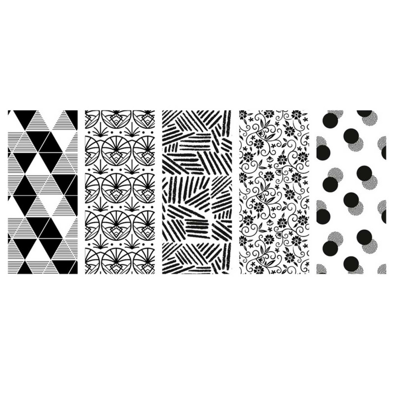 Tradineur - Pack de 5 rollos de papel de regalo, modelo Black & White, láminas para envolver regalos de cumpleaños, Navidad, 70 Tradineur - Pack de 5 rollos de papel de regalo, modelo Black & White, láminas para envolver regalos de cumpleaños, Navidad, 70