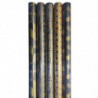 Tradineur - Pack de 5 rollos de papel de regalo, modelo Black & Gold, láminas para envolver regalos de cumpleaños, Navidad, 70 x