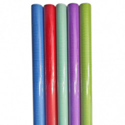 Tradineur - Pack de 5 rollos de papel de regalo, modelo Mil Rayas, láminas para envolver regalos de cumpleaños, Navidad, 70 x 20