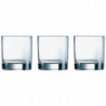 Tradineur - Pack de 3 Vasos modelo Islande - Capacidad de 30 cl (10 oz) - Fabricado en Vidrio - Apto para lavavajillas - Ø 8 x 9