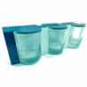 Tradineur - Pack de 3 Vasos modelo Islande - Capacidad de 30 cl (10 oz) - Fabricado en Vidrio - Apto para lavavajillas - Ø 8 x 9