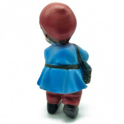 Tradineur - Figura de Pastor con zurrón para Belén - Estilo Naïf - Fabricado en Marmolina - Adorno divertido para nacimiento, Na