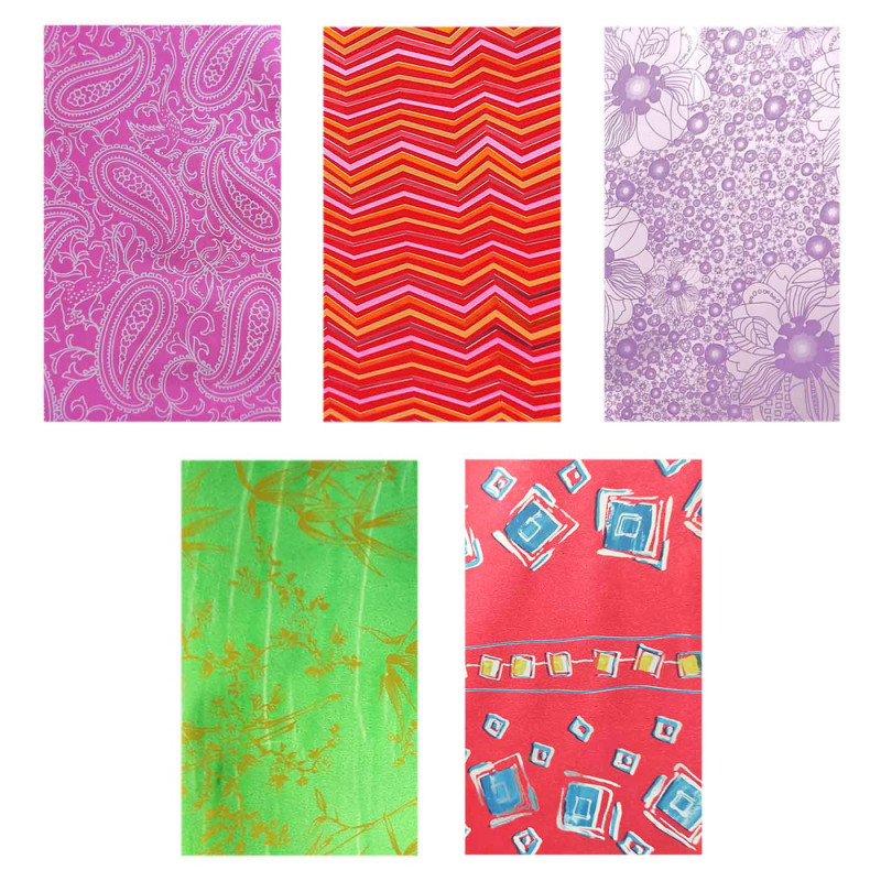Tradineur - Pack de 5 rollos de papel de regalo metalizado, modelo Todo Año, láminas para envolver regalos de cumpleaños, Navida