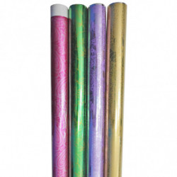 Tradineur - Pack de 5 rollos de papel de regalo metalizado, modelo Todo Año, láminas para envolver regalos de cumpleaños, Navida