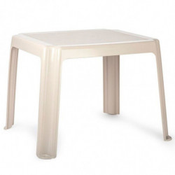 Tradineur - Mesa auxiliar de plástico, mesita baja, niños, polipropileno, estructura sólida, interior y exterior, salón, jardín,
