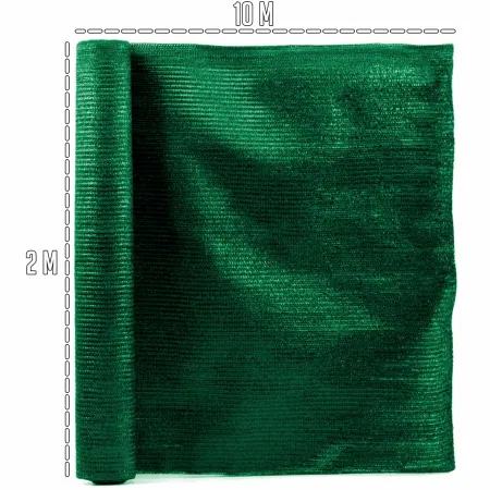 Tradineur - Rollo de malla de sombreo tupida, cierre de ocultación de 120 g/m2, alta resistencia, tela para cercar jardines, fin