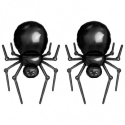 Tradineur - Pack de 2 Globos de Araña - Fabricado en Foil - Incluye Inflador Sostenible - Hinchable con helio - Decoración para