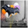 Tradineur - Pack de 2 Globos de Murcielago - Fabricado en Foil - Incluye Inflador Sostenible - Hinchable con helio - Decoración