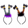 Tradineur - Diadema de botas de bruja multicolor - Fabricado en Plástico y Poliéster - Complemento para carnaval, Halloween, cos