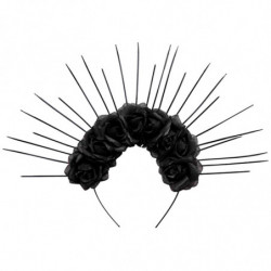 Tradineur - Diadema de Catrina - Fabricado en Plástico y Poliéster - Complemento para carnaval, Halloween, cosplay (Talla Única