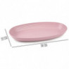 Tradineur - Bandeja Ovalada de 2 Litros - Fabricado en Plástico - Apta para microondas y congelador - 4,5 x 22 x 39 cm - Color R