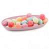 Tradineur - Bandeja Ovalada de 2 Litros - Fabricado en Plástico - Apta para microondas y congelador - 4,5 x 22 x 39 cm - Color R