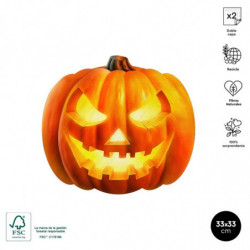 Tradineur - Pack de 40 servilletas de papel con forma de calabaza, doble capa, biodegradables, reciclables, fiestas, decoración