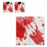 Tradineur - Pack de 60 servilletas de papel con sangre, doble capa, biodegradables, reciclables, fiestas, decoración de Hallowee
