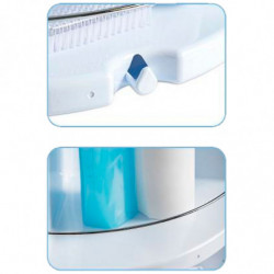 Tradineur - Estantería para Rincón de baño Star - Fabricado en Plástico y Metal - 3 Niveles - Ideal para organización en la bañe