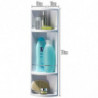 Tradineur - Estantería para Rincón de baño - Fabricado en Plástico y Metal - 3 Niveles - Ideal para organización en la bañera -