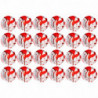 Tradineur - Pack de 24 Platos para postre de Halloween - Diseño de Sangre - Totalmente desechable y Reciclables - Ø 17 cm 