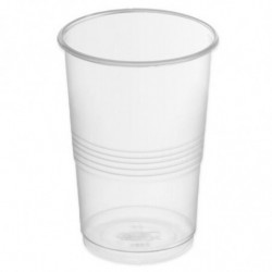 Tradineur - Pack de 50 vasos reutilizables de plástico, modelo Litrona, 100% reciclables, extra resistentes, higiénicos, apilabl