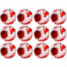 Tradineur - Pack de 12 Platos llanos para postre de Halloween - Diseño de Sangre - Totalmente desechable y Reciclables - Ø 23 cm