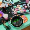 Tradineur - Pack de 12 Cuencos de cartón para Halloween - Capacidad 350 ml - Forma de Gato - Totalmente desechables y Reciclable