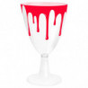 Tradineur - Pack de 6 Copas para Halloween - Diseño de Sangre - Totalmente desechable y Reciclables - Ø 16 x 7,5 cm