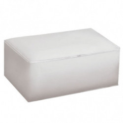 Tradineur - Organizador rectangular de peva, caja plegable con cremallera, ordenación, ropa, fácil de limpiar, antipolvo, antihu