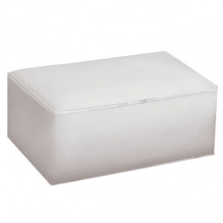 Tradineur - Organizador rectangular de peva, caja plegable con cremallera, ordenación, ropa, fácil de limpiar, antipolvo, antihu