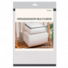 Tradineur - Organizador rectangular de peva, caja plegable con cremallera, ordenación, ropa, fácil de limpiar, antipolvo, antihu